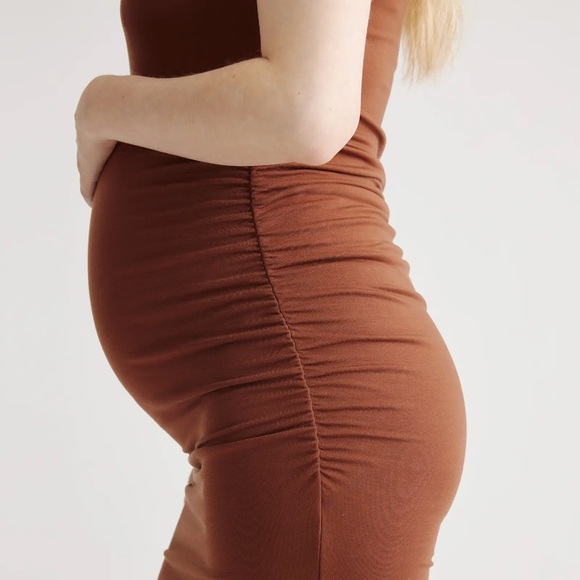 Quince Rust Midi Dress - Picture 3 of 5